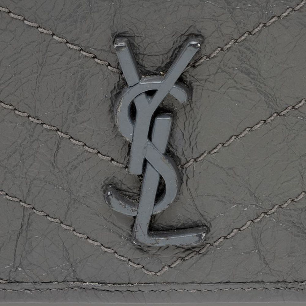 Saint Laurent Crinkled Calfskin Monogram Niki Chain Wallet - Picture 10 of 15